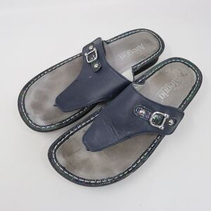 Alegria Womens Vanessa Navy Blue Thong Buckle Sandals EUR 40 US 9.5-10 VAN